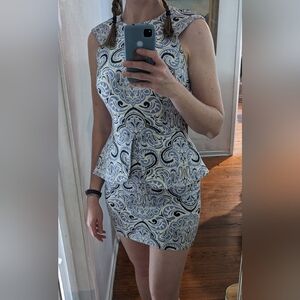 Summer peplum mini dress